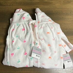 NWT Carter’s Girls Terry Sleepers in 9 months